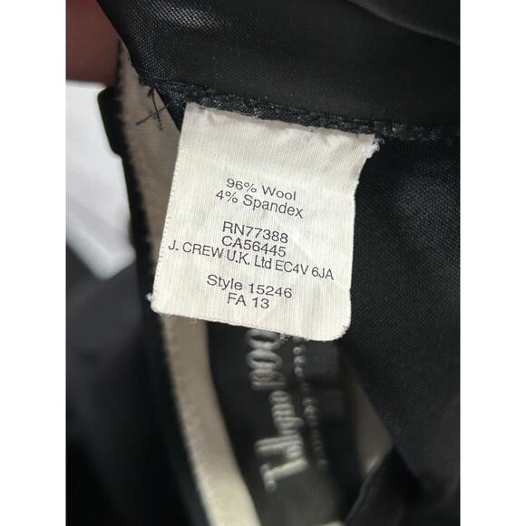 J.Crew Tollegno 1900 Women's Black Favorite Fit Straight Leg Dress Pants Size 6 - Picture 5 of 9